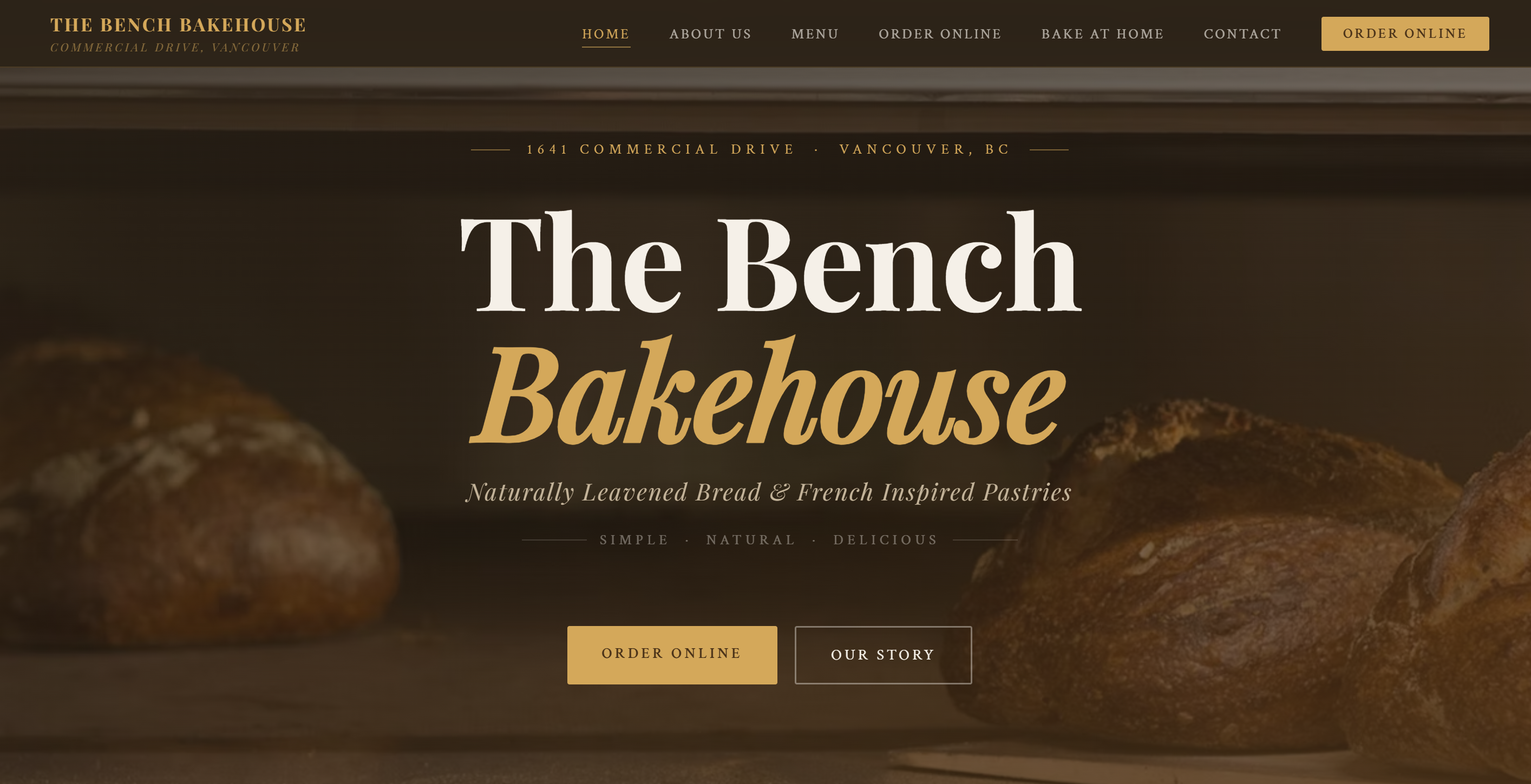 Bench Bakehouse website