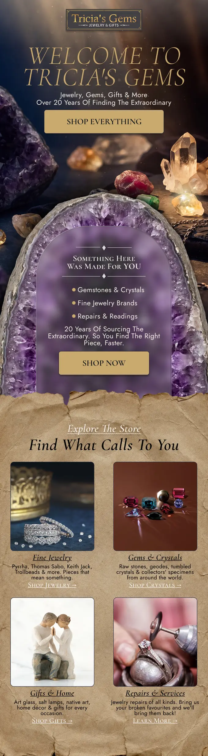 Tricia's Gems, Welcome series email