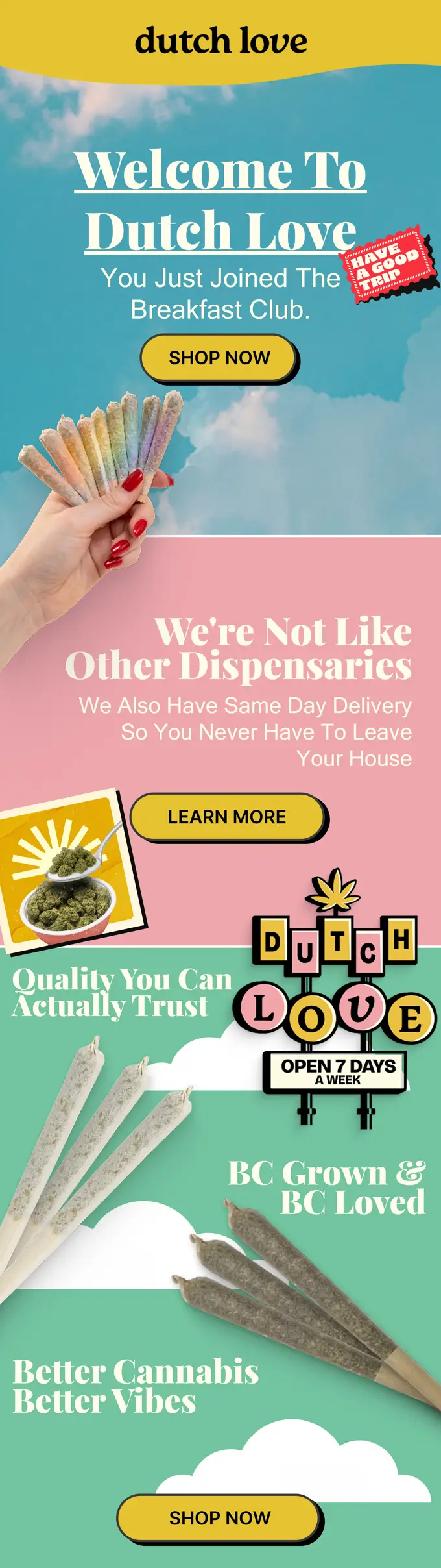 Dutch Love, Welcome series email